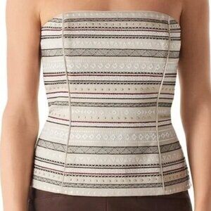 WHBM Pyramid Stripe Bustier Top NWT